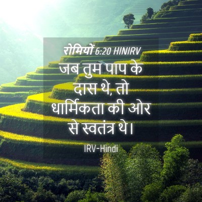 Picture 04 - रोमियों 6:20 HINIRV - जब तुम पाप के दास - Bible Verse Picture