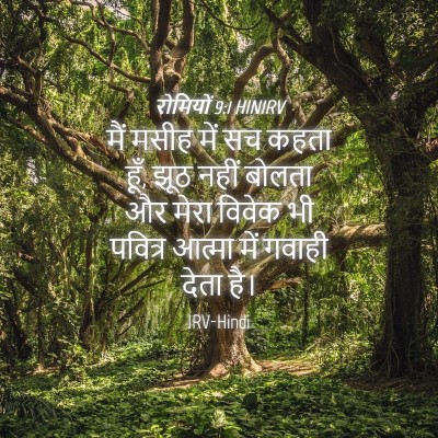 Picture 04 - रोमियों 9:1 HINIRV - मैं मसीह में सच - Bible Verse Picture