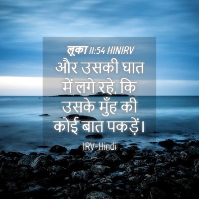Picture 04 - लूका 11:54 HINIRV - और उसकी घात में लगे - Bible Verse Picture