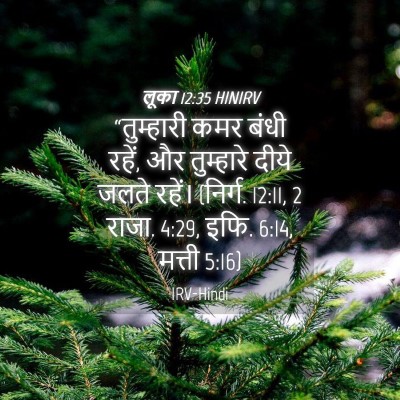 Picture 04 - लूका 12:35 HINIRV - “तुम्हारी कमर - Bible Verse Picture