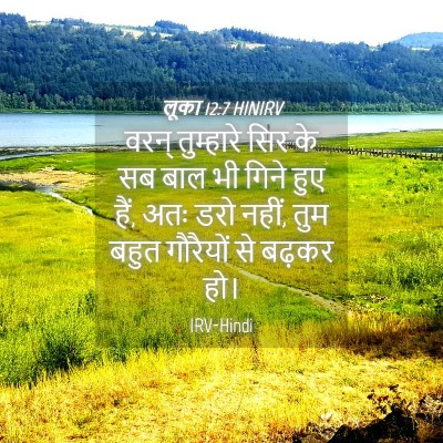 Picture 04 - लूका 12:7 HINIRV - वरन् तुम्हारे सिर - Bible Verse Picture