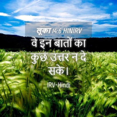 Picture 04 - लूका 14:6 HINIRV - वे इन बातों का कुछ - Bible Verse Picture