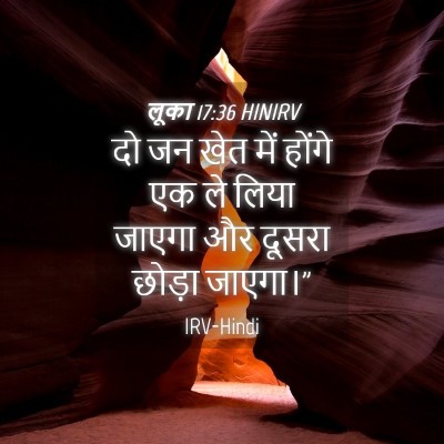 Picture 04 - लूका 17:36 HINIRV - दो जन खेत में होंगे - Bible Verse Picture