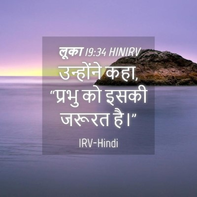 Picture 04 - लूका 19:34 HINIRV - उन्होंने कहा, - Bible Verse Picture