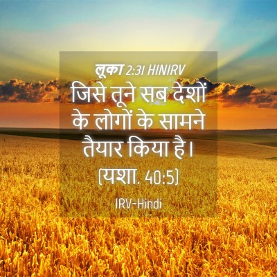 Picture 04 - लूका 2:31 HINIRV - जिसे तूने सब देशों - Bible Verse Picture