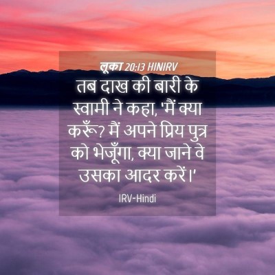 Picture 04 - लूका 20:13 HINIRV - तब दाख की बारी के - Bible Verse Picture