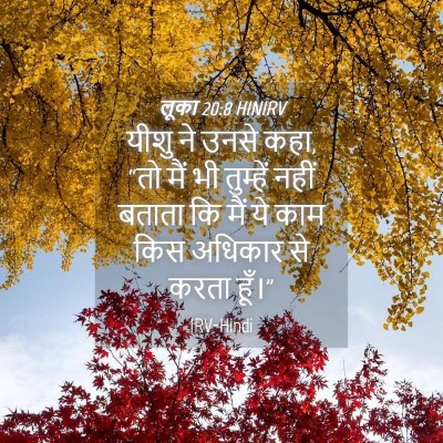 Picture 04 - लूका 20:8 HINIRV - यीशु ने उनसे कहा, - Bible Verse Picture