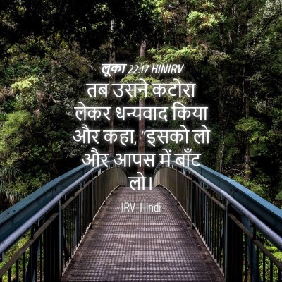 Picture 04 - लूका 22:17 HINIRV - तब उसने कटोरा लेकर - Bible Verse Picture