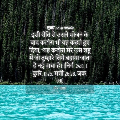 Picture 04 - लूका 22:20 HINIRV - इसी रीति से उसने - Bible Verse Picture