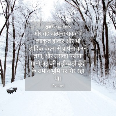 Picture 04 - लूका 22:44 HINIRV - और वह अत्यन्त संकट - Bible Verse Picture