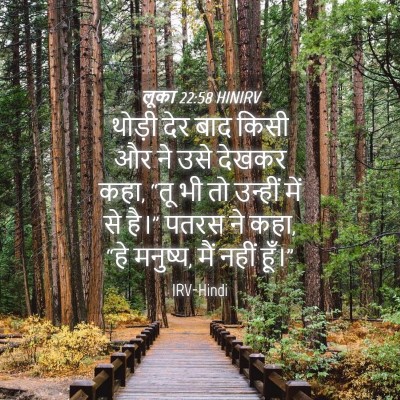 Picture 04 - लूका 22:58 HINIRV - थोड़ी देर बाद किसी - Bible Verse Picture