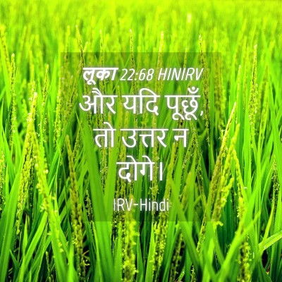 Picture 04 - लूका 22:68 HINIRV - और यदि पूछूँ, तो - Bible Verse Picture