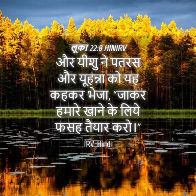 Picture 04 - लूका 22:8 HINIRV - और यीशु ने पतरस और - Bible Verse Picture