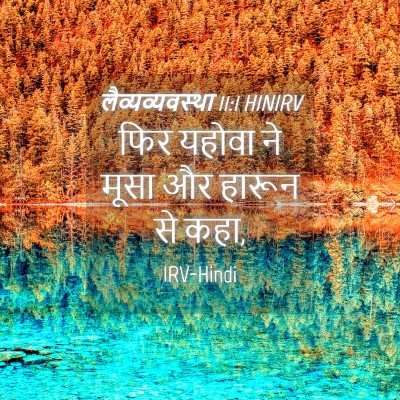 Picture 04 - लैव्यव्यवस्था 11:1 HINIRV - फिर यहोवा ने मूसा - Bible Verse Picture