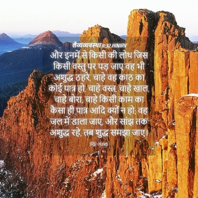 Picture 04 - लैव्यव्यवस्था 11:32 HINIRV - और इनमें से किसी की - Bible Verse Picture