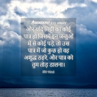 Picture 04 - लैव्यव्यवस्था 11:33 HINIRV - और यदि मिट्टी का - Bible Verse Picture