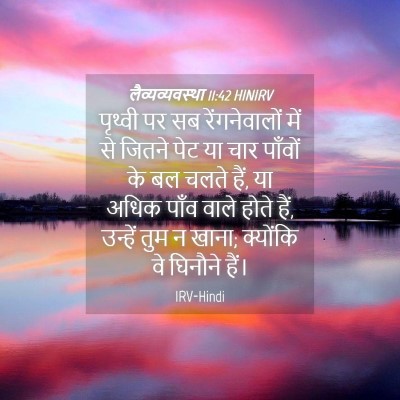 Picture 04 - लैव्यव्यवस्था 11:42 HINIRV - पृथ्वी पर सब - Bible Verse Picture
