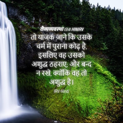Picture 04 - लैव्यव्यवस्था 13:11 HINIRV - तो याजक जाने कि - Bible Verse Picture