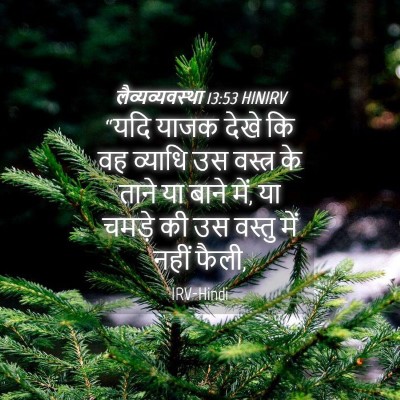 Picture 04 - लैव्यव्यवस्था 13:53 HINIRV - “यदि याजक देखे कि - Bible Verse Picture