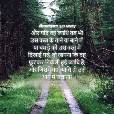 Picture 04 - लैव्यव्यवस्था 13:57 HINIRV - और यदि वह व्याधि तब - Bible Verse Picture