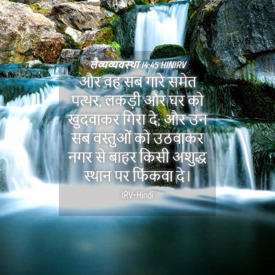 Picture 04 - लैव्यव्यवस्था 14:45 HINIRV - और वह सब गारे समेत - Bible Verse Picture