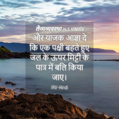 Picture 04 - लैव्यव्यवस्था 14:5 HINIRV - और याजक आज्ञा दे कि - Bible Verse Picture