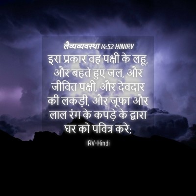 Picture 04 - लैव्यव्यवस्था 14:52 HINIRV - इस प्रकार वह पक्षी - Bible Verse Picture