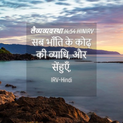 Picture 04 - लैव्यव्यवस्था 14:54 HINIRV - सब भाँति के कोढ़ की - Bible Verse Picture