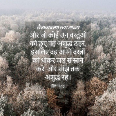 Picture 04 - लैव्यव्यवस्था 15:27 HINIRV - और जो कोई उन - Bible Verse Picture