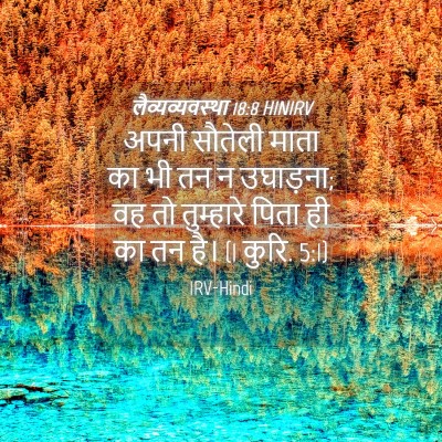 Picture 04 - लैव्यव्यवस्था 18:8 HINIRV - अपनी सौतेली माता - Bible Verse Picture