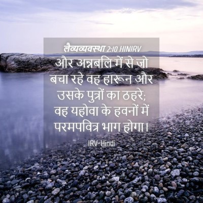 Picture 04 - लैव्यव्यवस्था 2:10 HINIRV - और अन्नबलि में से - Bible Verse Picture