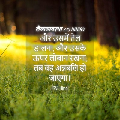 Picture 04 - लैव्यव्यवस्था 2:15 HINIRV - और उसमें तेल डालना, - Bible Verse Picture