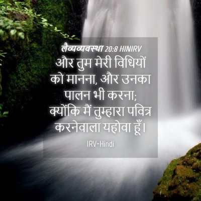 Picture 04 - लैव्यव्यवस्था 20:8 HINIRV - और तुम मेरी - Bible Verse Picture