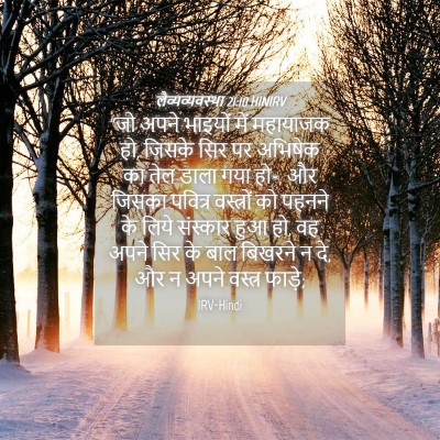 Picture 04 - लैव्यव्यवस्था 21:10 HINIRV - “जो अपने भाइयों - Bible Verse Picture