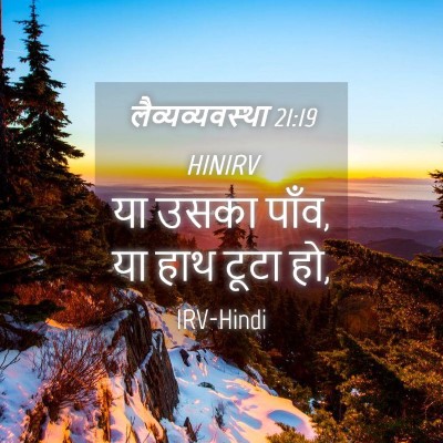 Picture 04 - लैव्यव्यवस्था 21:19 HINIRV - या उसका पाँव, या - Bible Verse Picture