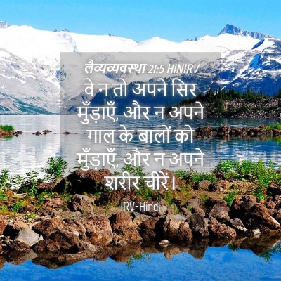 Picture 04 - लैव्यव्यवस्था 21:5 HINIRV - वे न तो अपने सिर - Bible Verse Picture