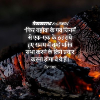 Picture 04 - लैव्यव्यवस्था 23:4 HINIRV - “फिर यहोवा के पर्व - Bible Verse Picture