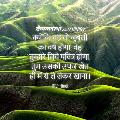 Picture 04 - लैव्यव्यवस्था 25:12 HINIRV - क्योंकि वह तो - Bible Verse Picture