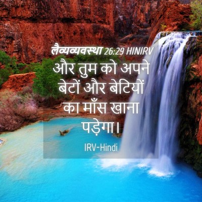 Picture 04 - लैव्यव्यवस्था 26:29 HINIRV - और तुम को अपने - Bible Verse Picture
