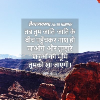 Picture 04 - लैव्यव्यवस्था 26:38 HINIRV - तब तुम जाति-जाति के - Bible Verse Picture