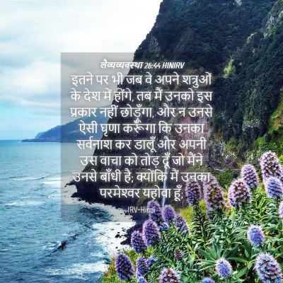 Picture 04 - लैव्यव्यवस्था 26:44 HINIRV - इतने पर भी जब वे - Bible Verse Picture