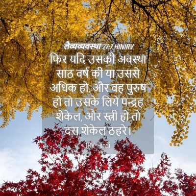 Picture 04 - लैव्यव्यवस्था 27:7 HINIRV - फिर यदि उसकी - Bible Verse Picture