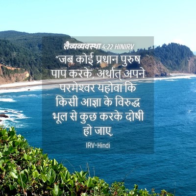 Picture 04 - लैव्यव्यवस्था 4:22 HINIRV - “जब कोई प्रधान - Bible Verse Picture