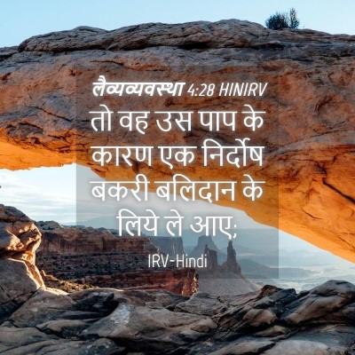 Picture 04 - लैव्यव्यवस्था 4:28 HINIRV - तो वह उस पाप के - Bible Verse Picture