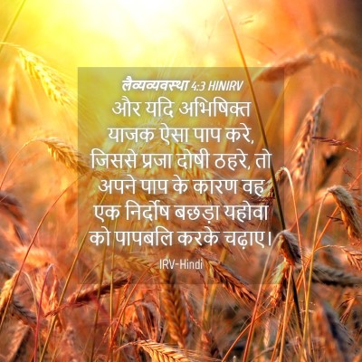 Picture 04 - लैव्यव्यवस्था 4:3 HINIRV - और यदि अभिषिक्त - Bible Verse Picture