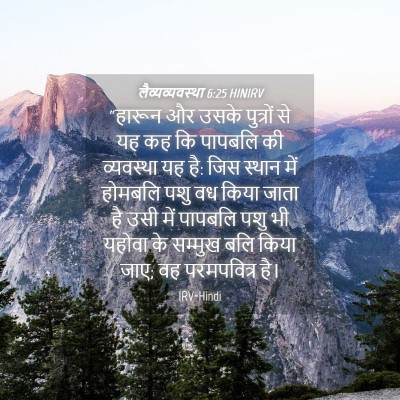 Picture 04 - लैव्यव्यवस्था 6:25 HINIRV - “हारून और उसके - Bible Verse Picture
