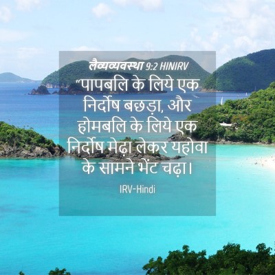 Picture 04 - लैव्यव्यवस्था 9:2 HINIRV - “पापबलि के लिये एक - Bible Verse Picture