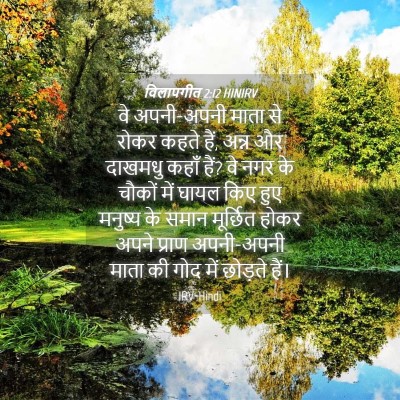 Picture 04 - विलापगीत 2:12 HINIRV - वे अपनी-अपनी माता - Bible Verse Picture