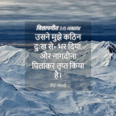 Picture 04 - विलापगीत 3:15 HINIRV - उसने मुझे कठिन - Bible Verse Picture
