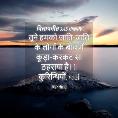 Picture 04 - विलापगीत 3:45 HINIRV - तूने हमको - Bible Verse Picture